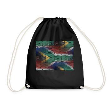 Afrique du Sud - art design - Sac de sport léger - noir - Devant