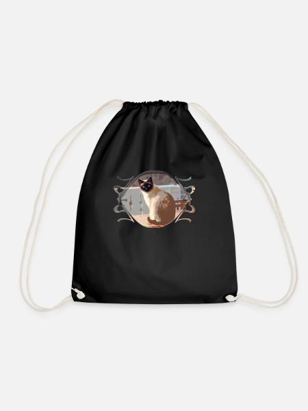 Cat, cats, cat - Drawstring Bag - black