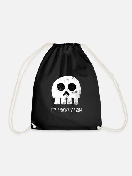 It's spooky season | Skull | Halloween - Drawstring Bag - black