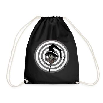 Archery archery funny outdoor cartoon - Drawstring Bag - black - Front