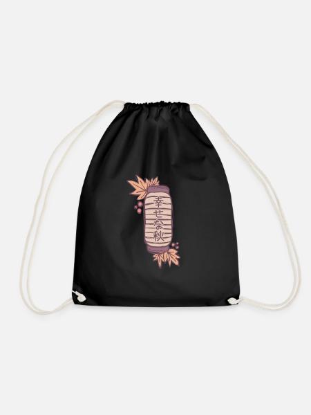 Happy autumn - Drawstring Bag - black