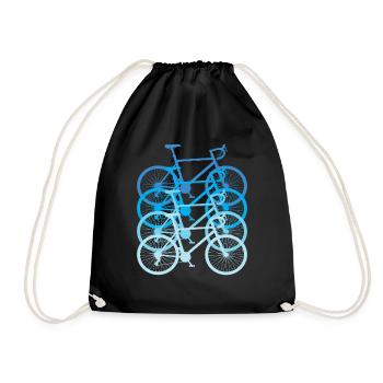 Fahrrad Rennrad Radsport Fahrradfreak Radshirt Ren - Turnbeutel - Schwarz - Vorne