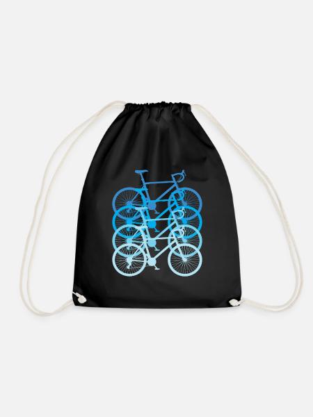Bicycle Road Bike Cycling Bicycle Freak Radshirt Ren - Drawstring Bag - black