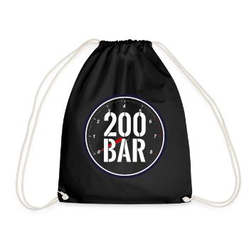 Diving – Shirt Holiday Sport Ocean Gift - Drawstring Bag - black - Front