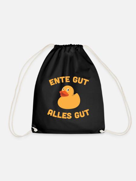 Ente Gut Alles Gut Enten - Turnbeutel - Schwarz