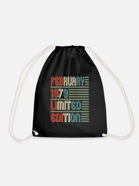 Februar Cool Vintage Vintage Geburtstagsgeschenk - Turnbeutel - Schwarz
