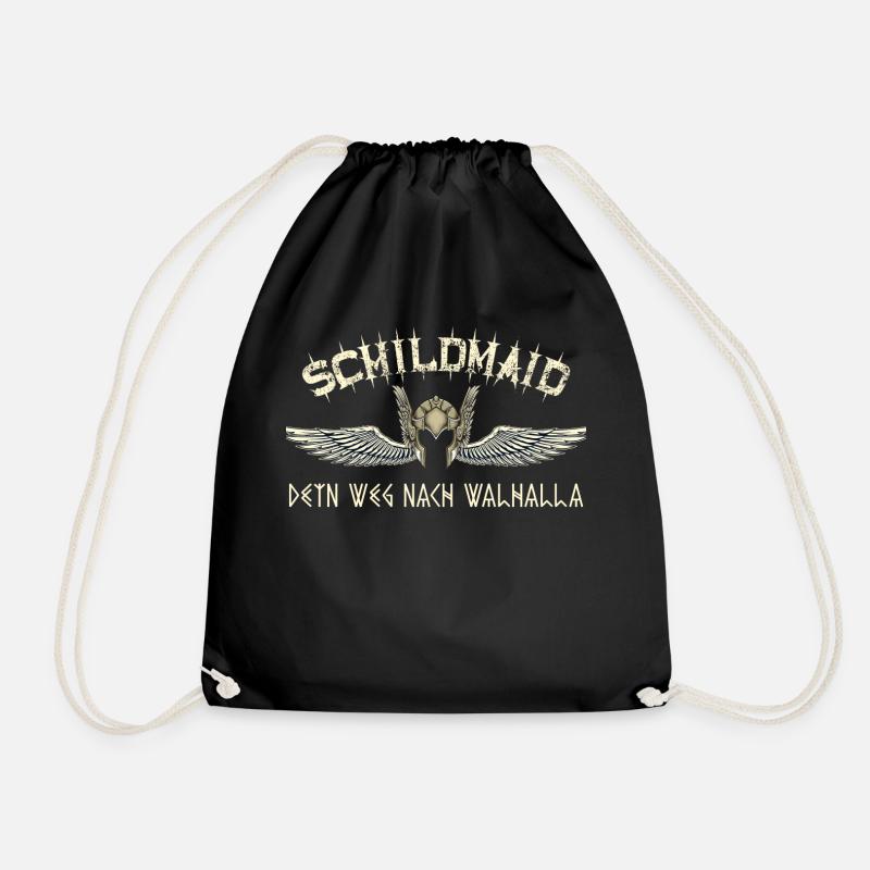 Schildmaid Your way to Valhalla - Drawstring Bag - black