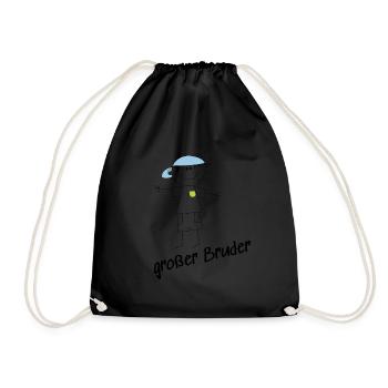 Großer Bruder - Turnbeutel - Schwarz - Vorne