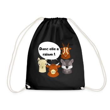 Donc elle a raison - Sac de sport léger - noir - Devant