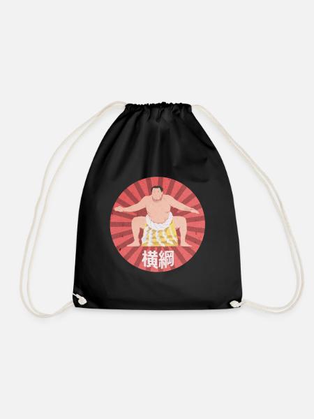 Sumo Grandmaster "Yokozuna" - Drawstring Bag - black