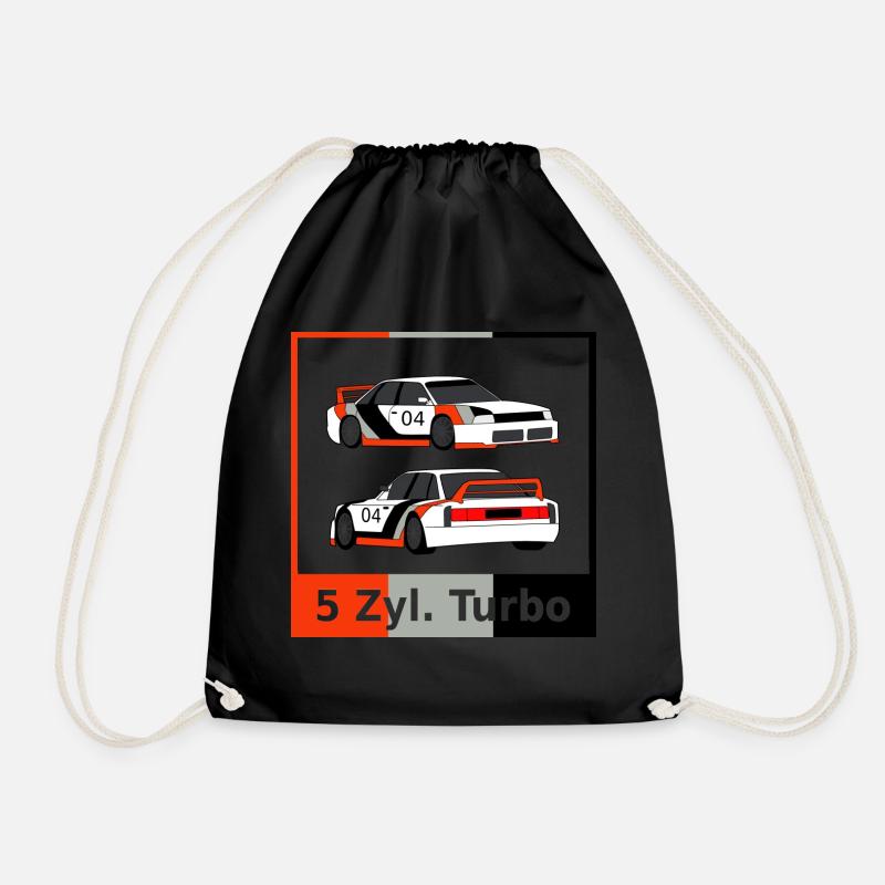 5 Zylinder Turbo - Turnbeutel - Schwarz