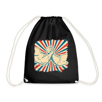 Bras lutte biceps musculaire cadeau fitness sport - Sac de sport léger - noir - Devant