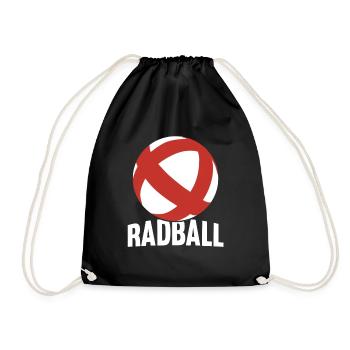 Chemise Radball White Ball Cyclisme en salle - Sac de sport léger - noir - Devant