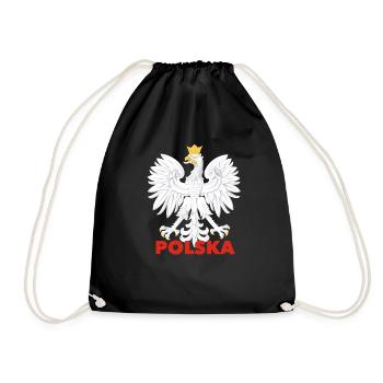 POLSKA ORZEł POLNISCHE ADLER - Turnbeutel - Schwarz - Vorne