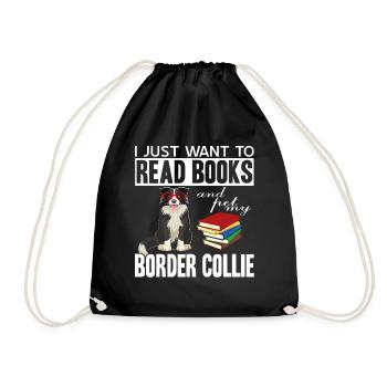Border Collie - Sac de sport léger - noir - Devant