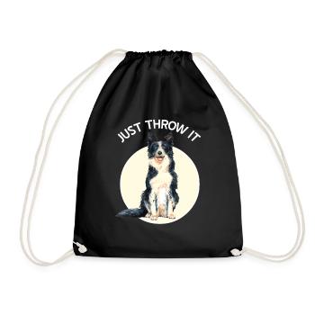 Border Collie - Sac de sport léger - noir - Devant