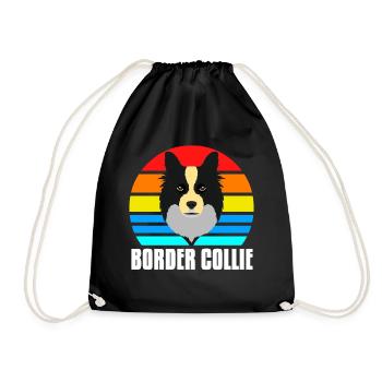 Border Collie - Sac de sport léger - noir - Devant