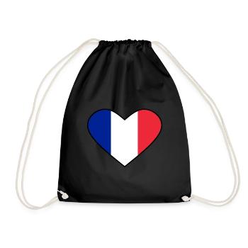 coeur de la france - Sac de sport léger - noir - Devant