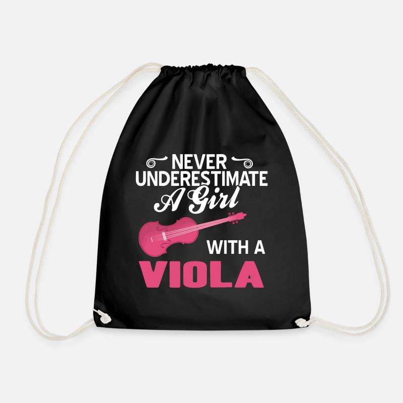 viola - Drawstring Bag - black