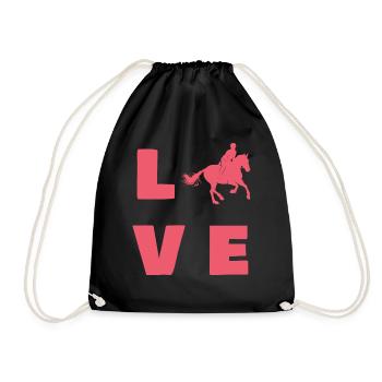 chevaux - Sac de sport léger - noir - Devant