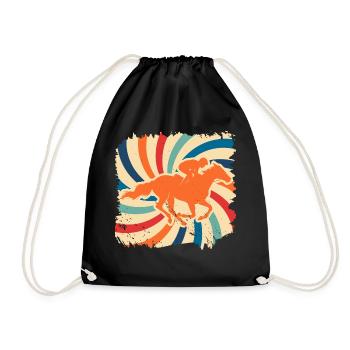 chevaux - Sac de sport léger - noir - Devant
