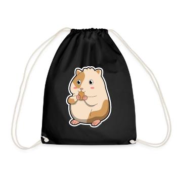 Hamster rongeur animal de compagnie cadeau animal mignon - Sac de sport léger - noir - Devant