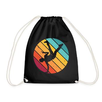 Breakdance Breakdancer musique hip hop cadeau danse - Sac de sport léger - noir - Devant