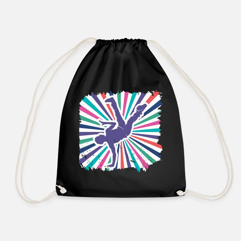 Breakdancing - Drawstring Bag - black