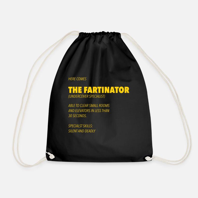 Fart - Drawstring Bag - black