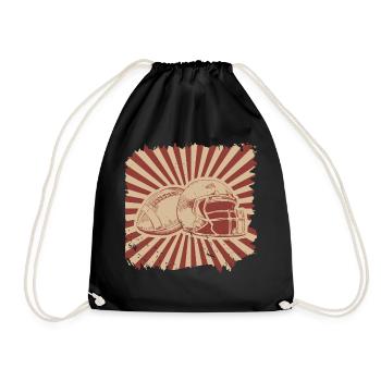 American football - Drawstring Bag - black - Front