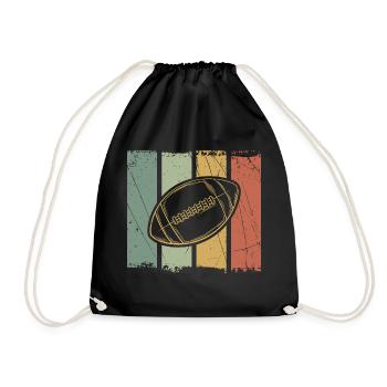 American football - Drawstring Bag - black - Front