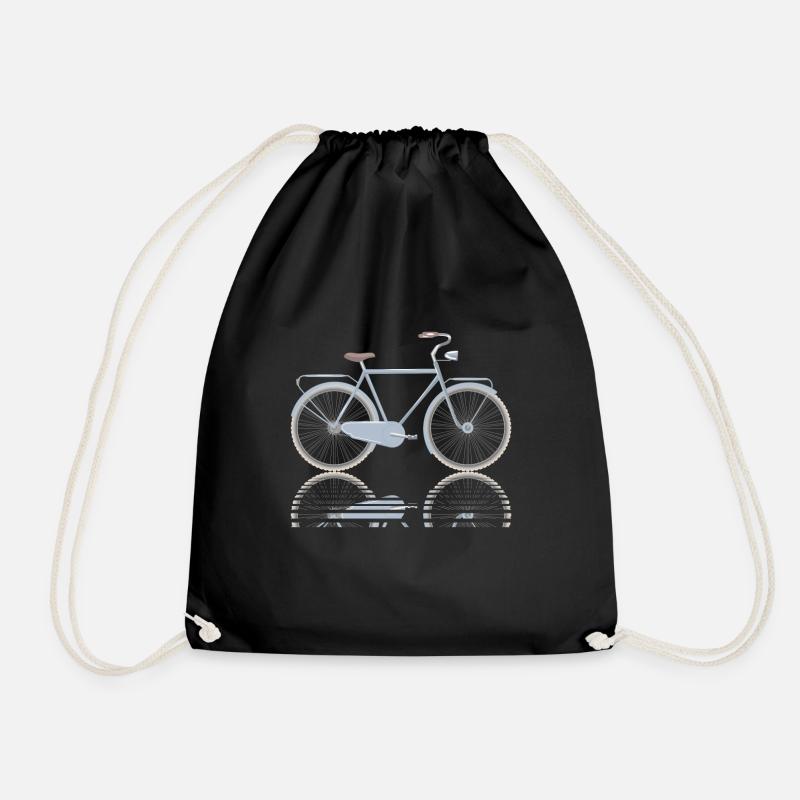 bicycle - Drawstring Bag - black