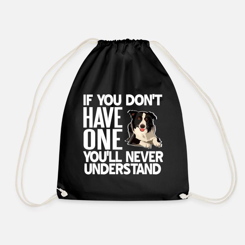 Border Collie - Turnbeutel - Schwarz