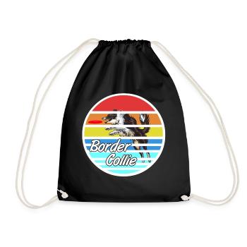 Border Collie - Sac de sport léger - noir - Devant