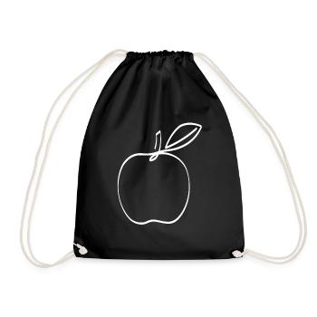 One Line pomme blanche - Sac de sport léger - noir - Devant