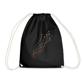 Pilote avion mouche cadeau planeur vol - Sac de sport léger - noir - Devant