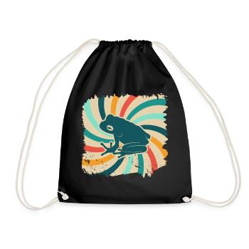 frog - Drawstring Bag - black - Front