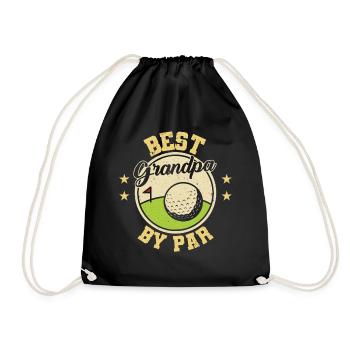 Unique Golfing Tee For Golfers Saying "Best - Drawstring Bag - black - Front