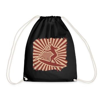 Stand up paddling - Drawstring Bag - black - Front
