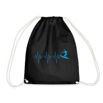 Stand up paddling - Drawstring Bag - black - Front