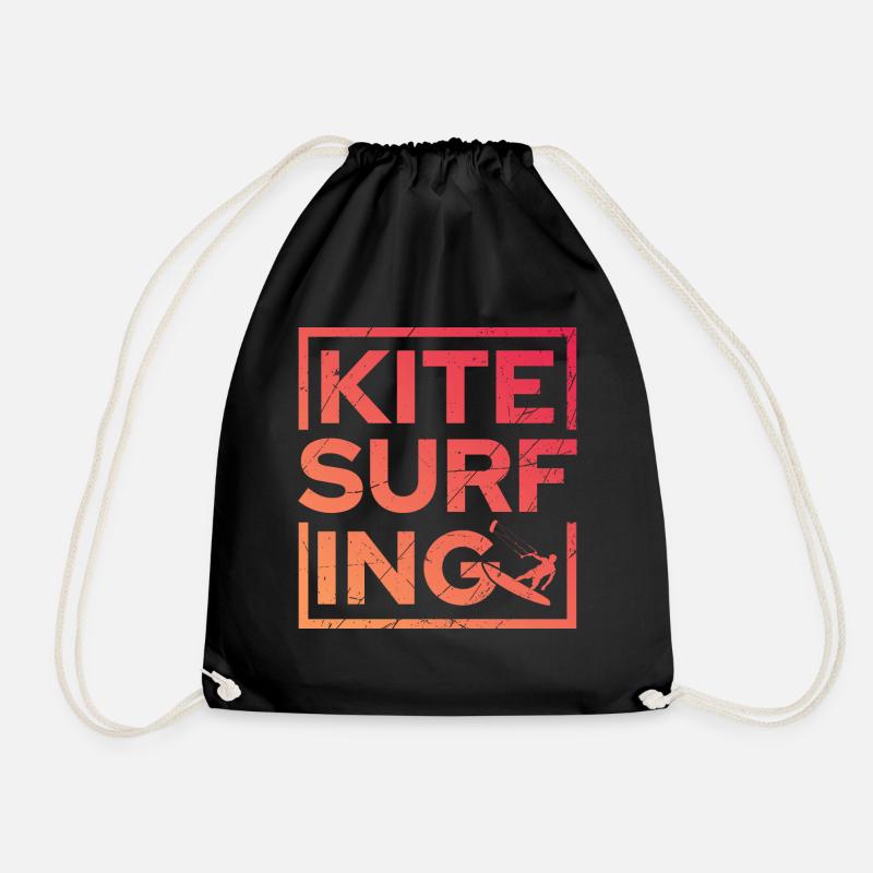 Kitesurfen - Turnbeutel - Schwarz