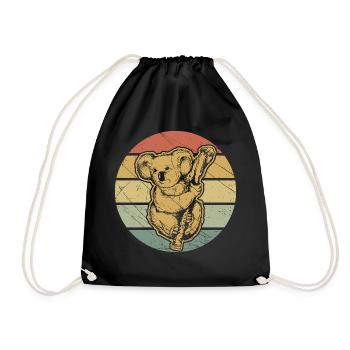 Koala bear - Drawstring Bag - black - Front