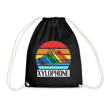 xylophone - Drawstring Bag - black - Front