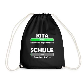 Schule loading - Schulbeginn - Einschulung - Turnbeutel - Schwarz - Vorne