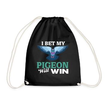 Dove - Drawstring Bag - black - Front