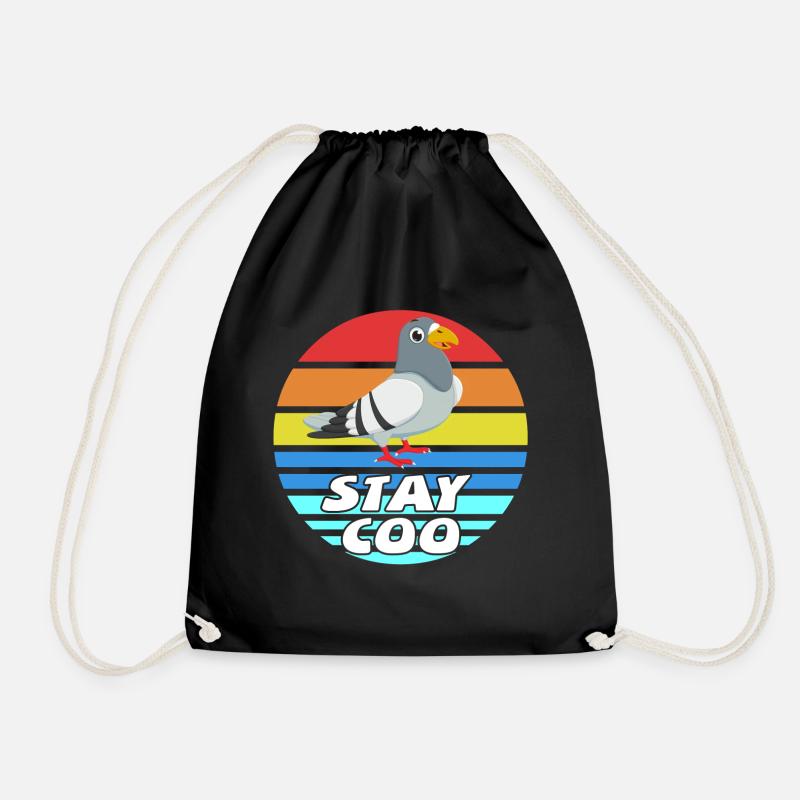 Dove - Drawstring Bag - black