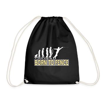 fencing - Drawstring Bag - black - Front
