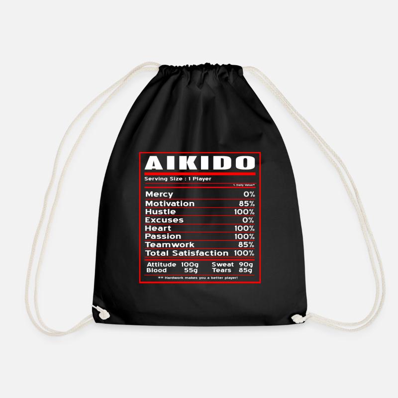Aikido - Turnbeutel - Schwarz
