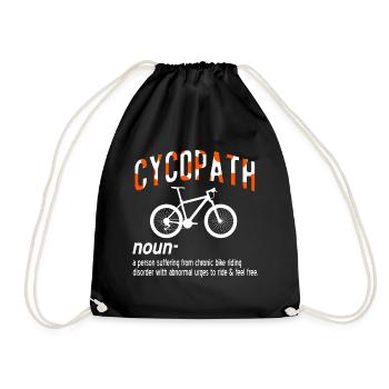 Mountainbike Fahrrad Radsport Fahrradtour Geschenk - Turnbeutel - Schwarz - Vorne