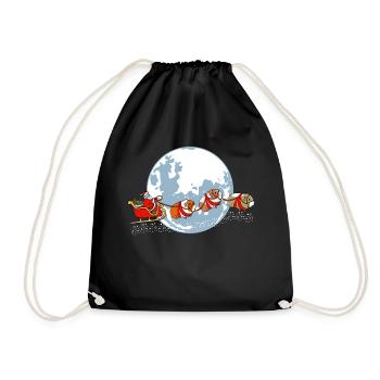 "Merry Christmas Moon" Chemise Hohohoho de Noël - Sac de sport léger - noir - Devant